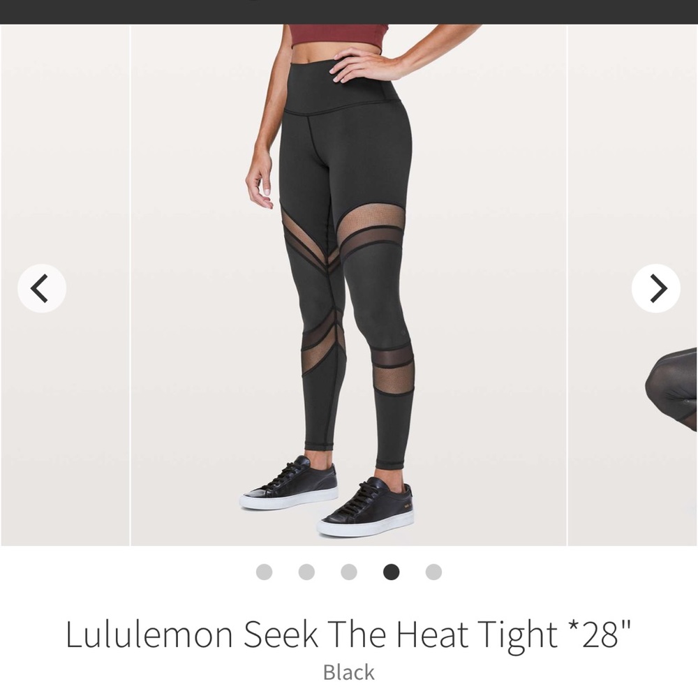 Lululemon seek the heat legging with mesh 6/S EUC